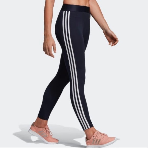 LAST ONE!! Adidas Ladies 3 Stripe Tight Leggings - Picture 1 of 14